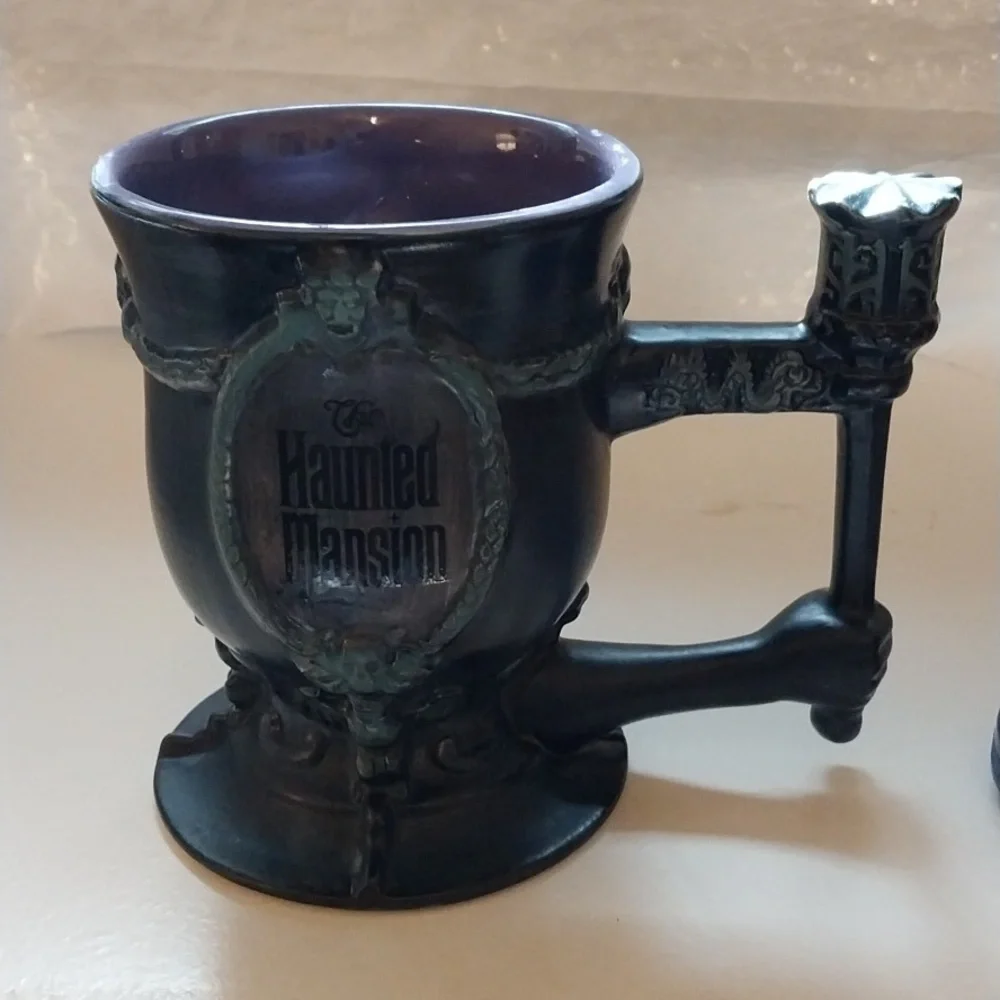 Disney Haunted Mansion Black And Green Dimensional Sculped Mug - Picture 5 of 6